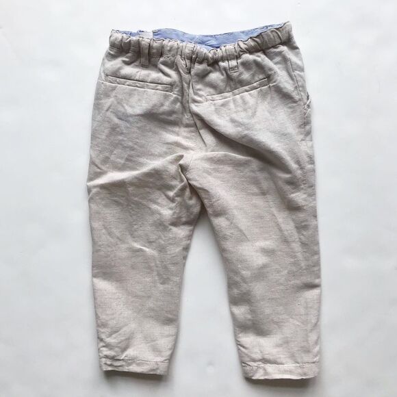 Mon Caramel cream linen pants EUC 18-24 months - Picture 5 of 5